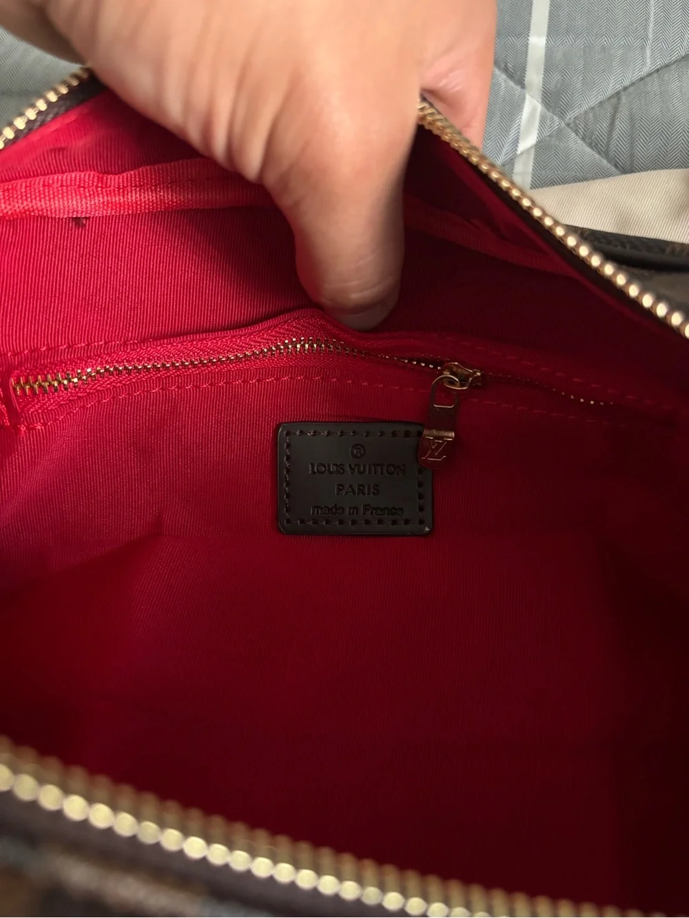 barely used LV cosmetic bag